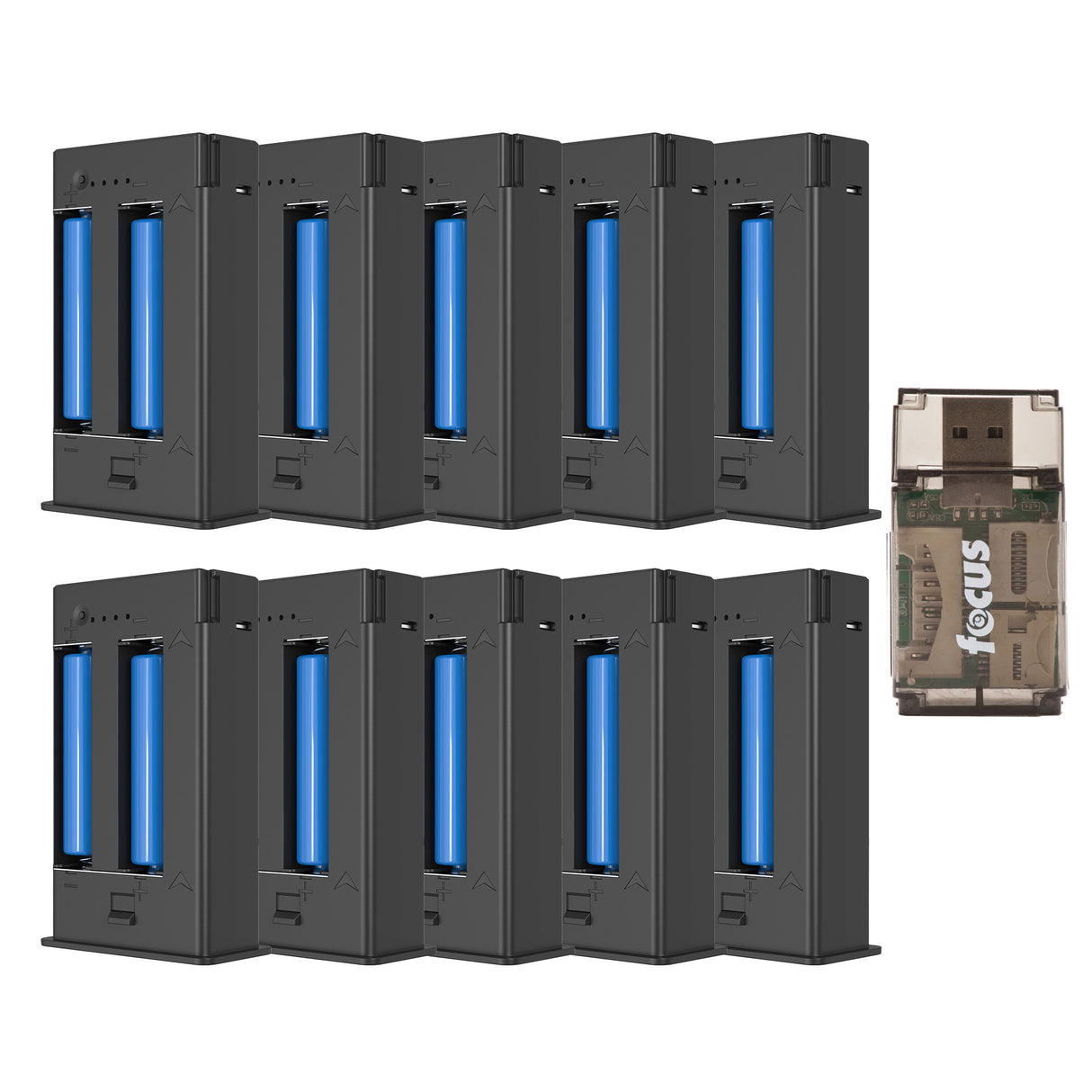 Yellowstone Y2 Power Charging Accessory (10 Pack) Bundle with Card Reader