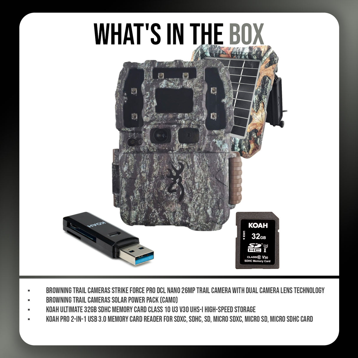 Browning Trail Camera Strike Force Pro DCL NANO with Accessories Bundle