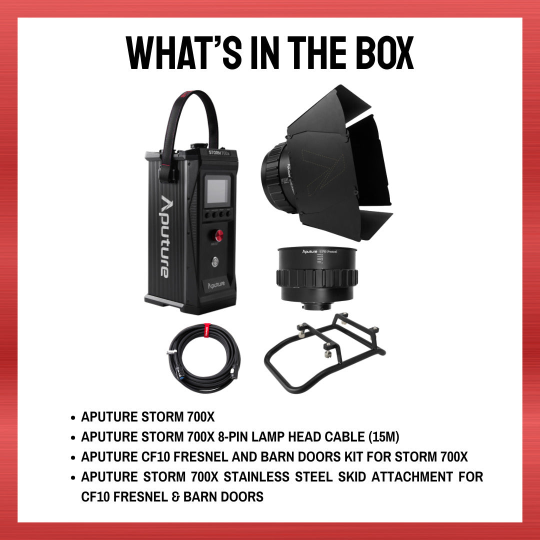 Aputure Storm 700x High-Output LED Monolight with Accessories Bundle