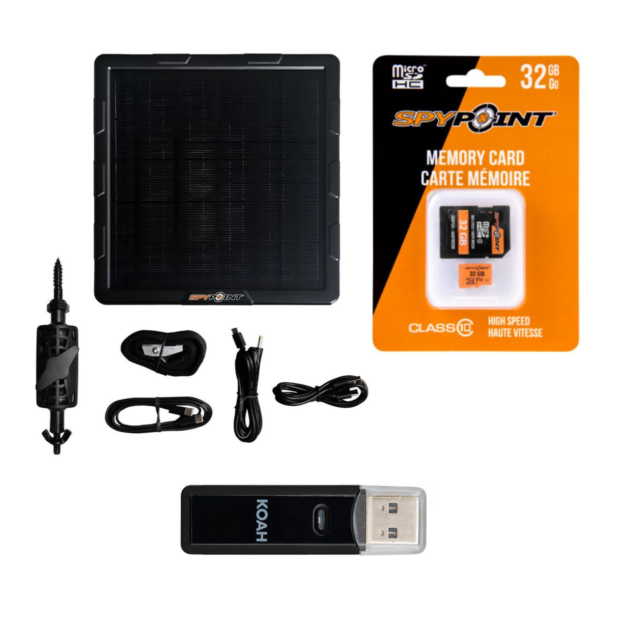 Spypoint Flex Cellular Trail Camera (6 Pack) with Solar Panel and Accessories