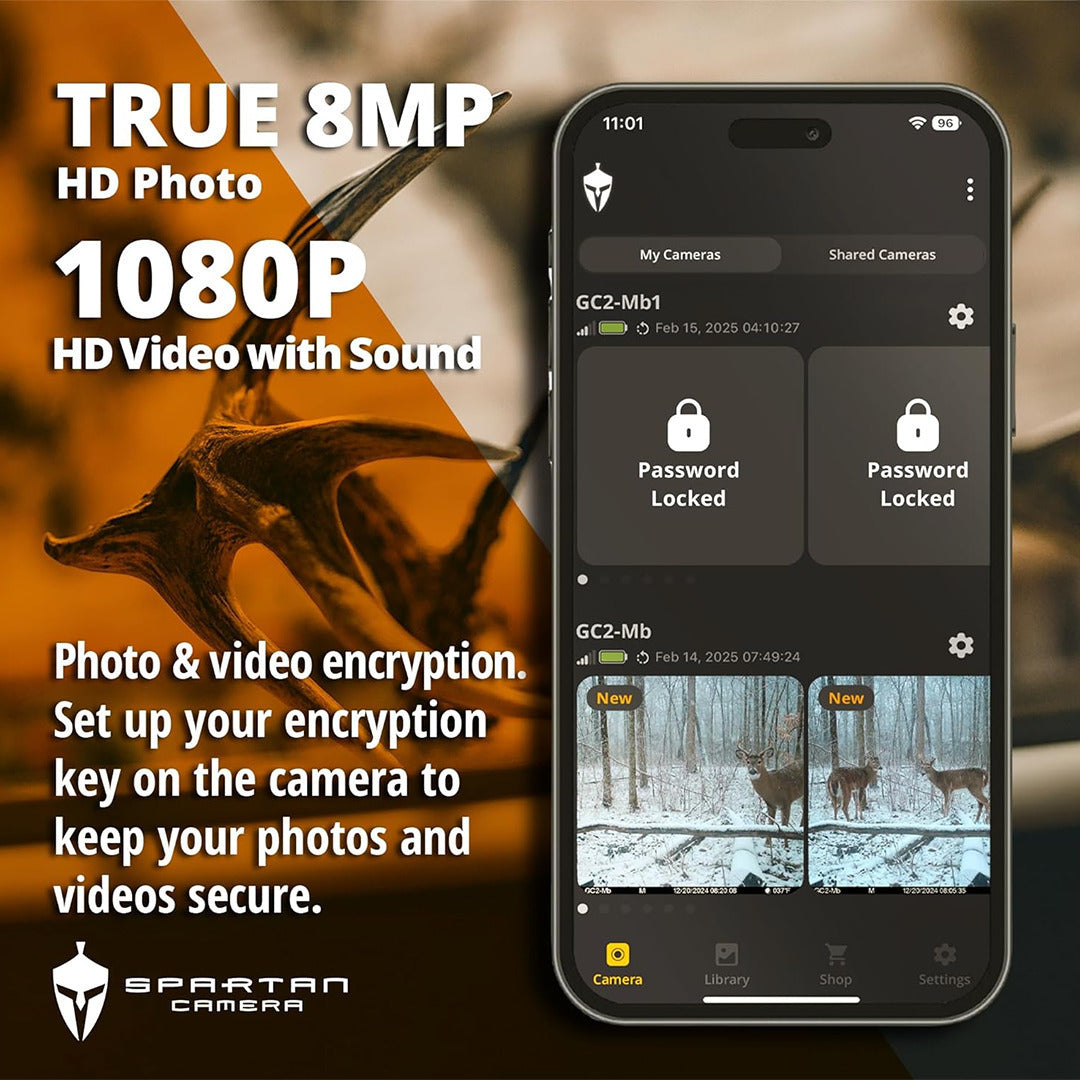 Spartan GoCam2 Multi-carrier Trail Camera (Areus Camo) with Accessories Bundle