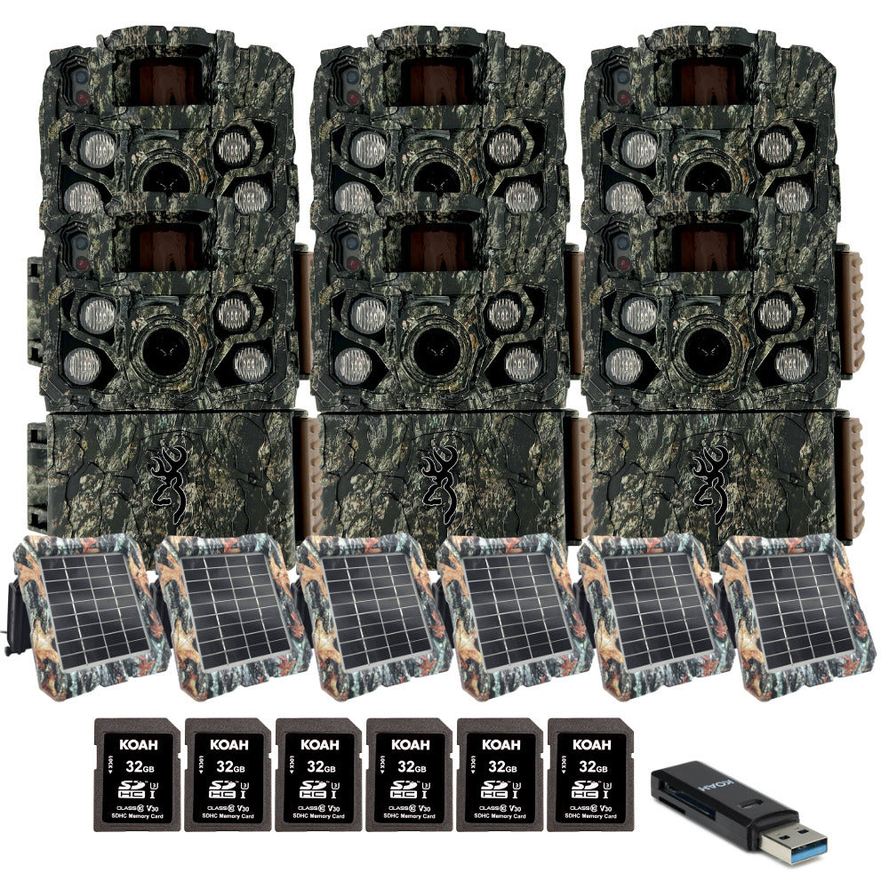 Browning Strike Force FHDR 40MP Trail Camera (6 Pack) Bundle with Accessories