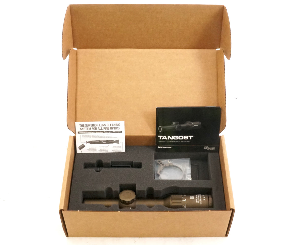 SIG SAUER TANGO6T Flat Dark Earth Scope with 6x Zoom and Illuminated Reticle (Used)