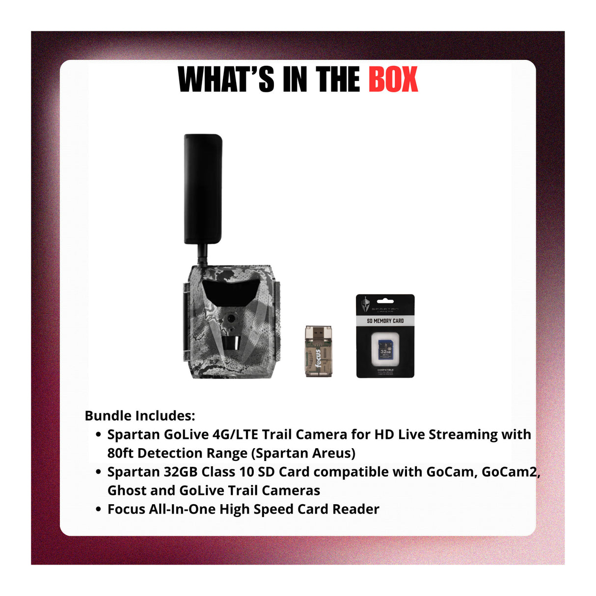 Spartan GoLive 4G/LTE 1080p Trail Camera (Verizon) w/ Memory Card & Card Reader