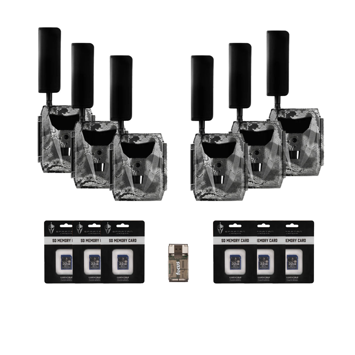 Spartan GoLive 4G/LTE 1080p Trail Camera (Verizon, 6 Pack) Bundle