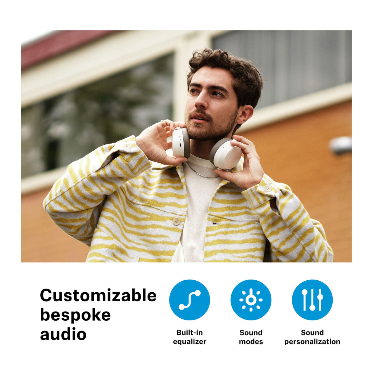 Sennheiser MOMENTUM 4 Noise-Canceling Wireless Over-Ear Headphones (White)