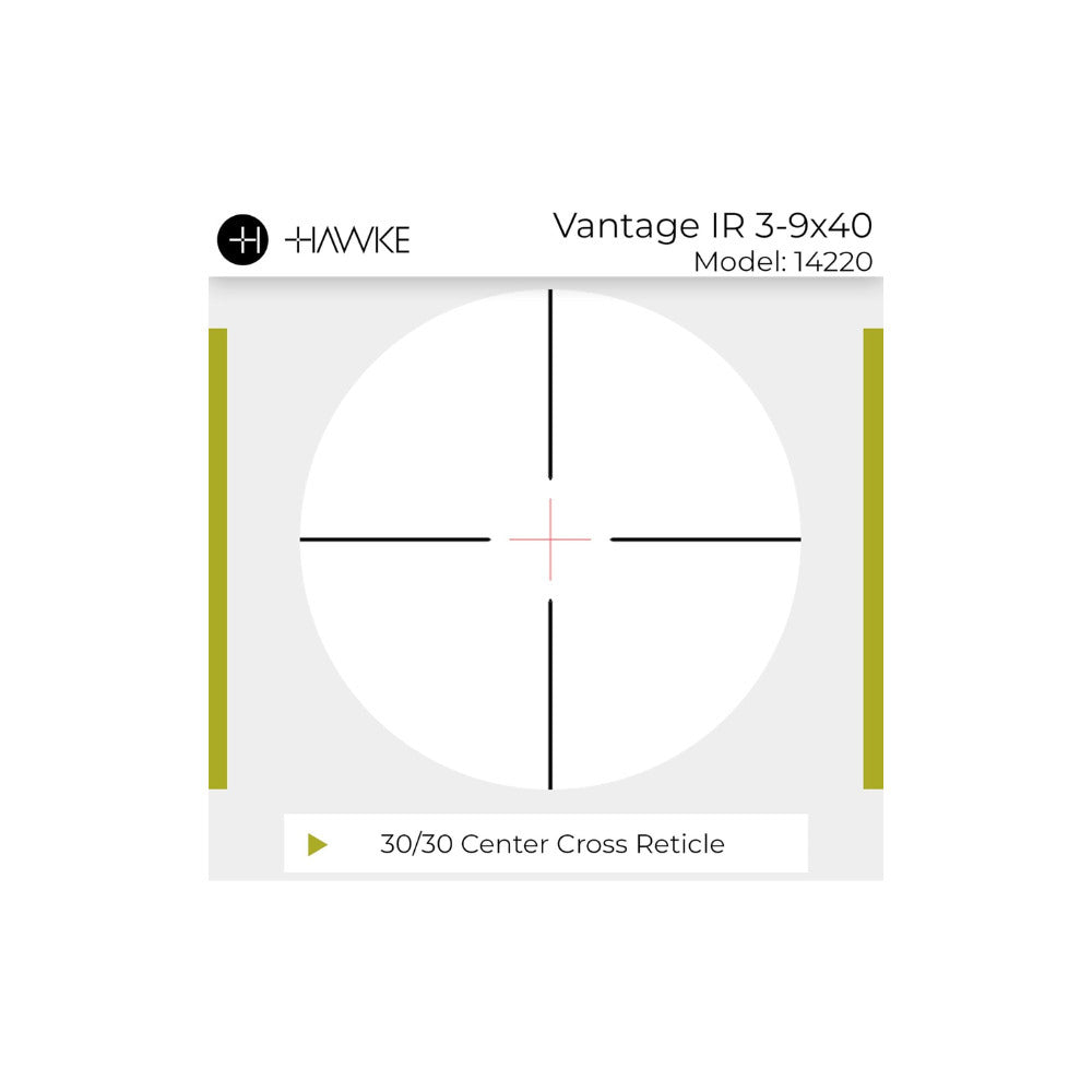 Hawke Sport Optics Vantage 3-9x40 IR Riflescope Bundle with Mount Rings (Medium)