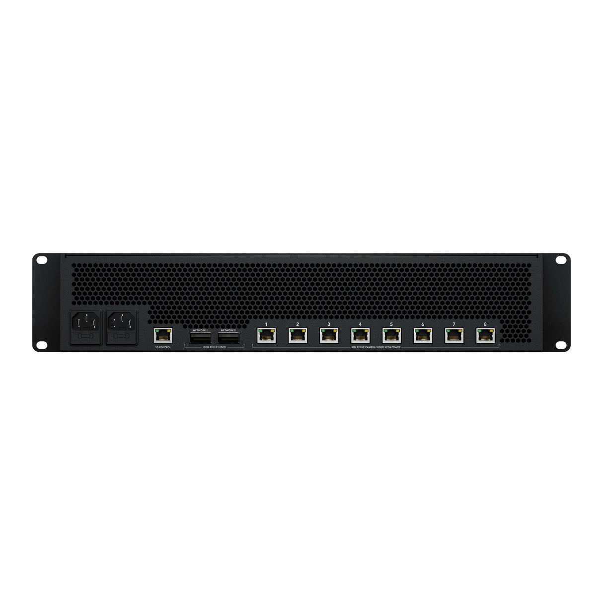 Blackmagic Design StudioBridge 10G PWR with 8-Channel 4K60 IP Video Bridge and Dual 100GbE (Black)