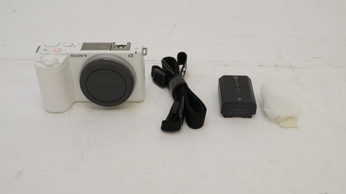 Sony Alpha ZV-E10 II APS-C Mirrorless Content Creators Camera Body (White) (Open Box)