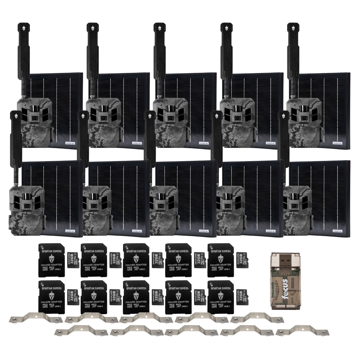 Spartan GoLive3 4G/LTE Multi-Carrier Trail Camera (Areus Camo) with Accs. Bundle