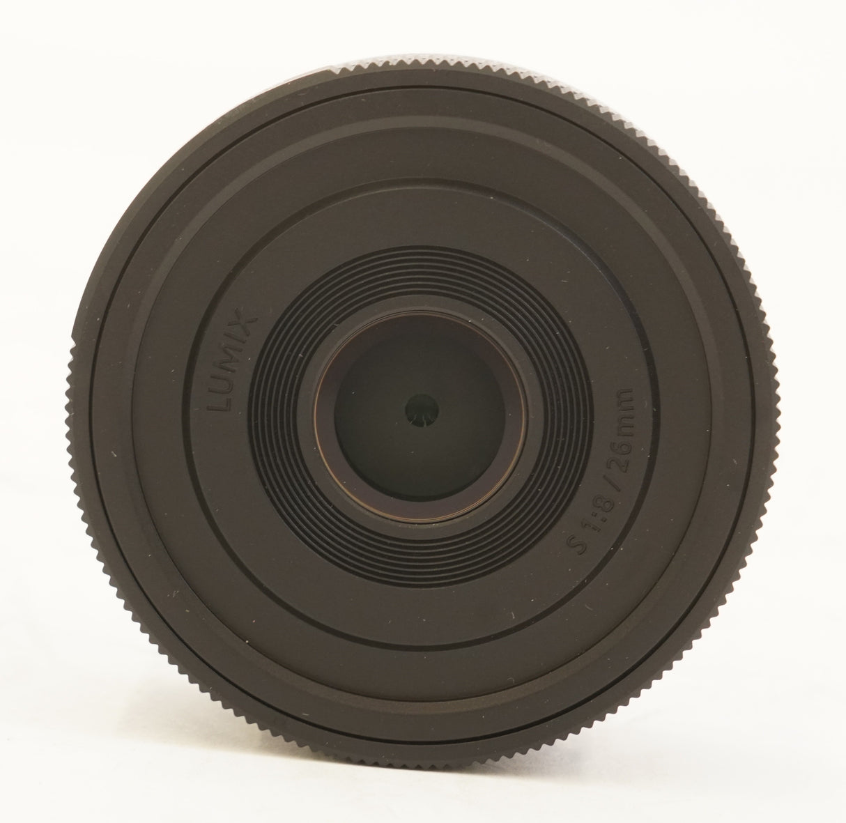 Panasonic S R26 Lumix S 26mm F8 Black Lens with Manual Focus and Portable Body (Used)