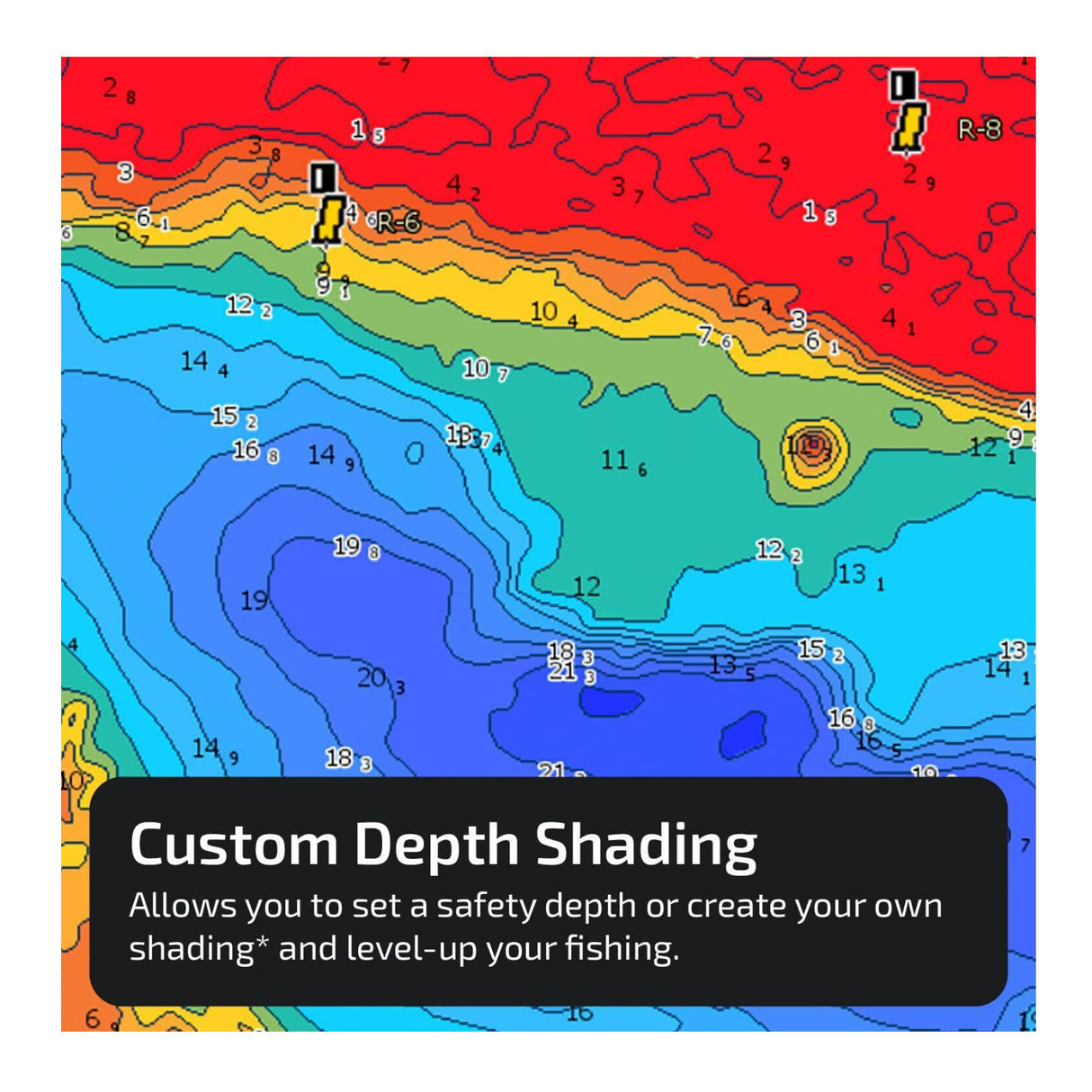 C-MAP Reveal - US Lakes North Central, Map Card for Marine GPS Navigation