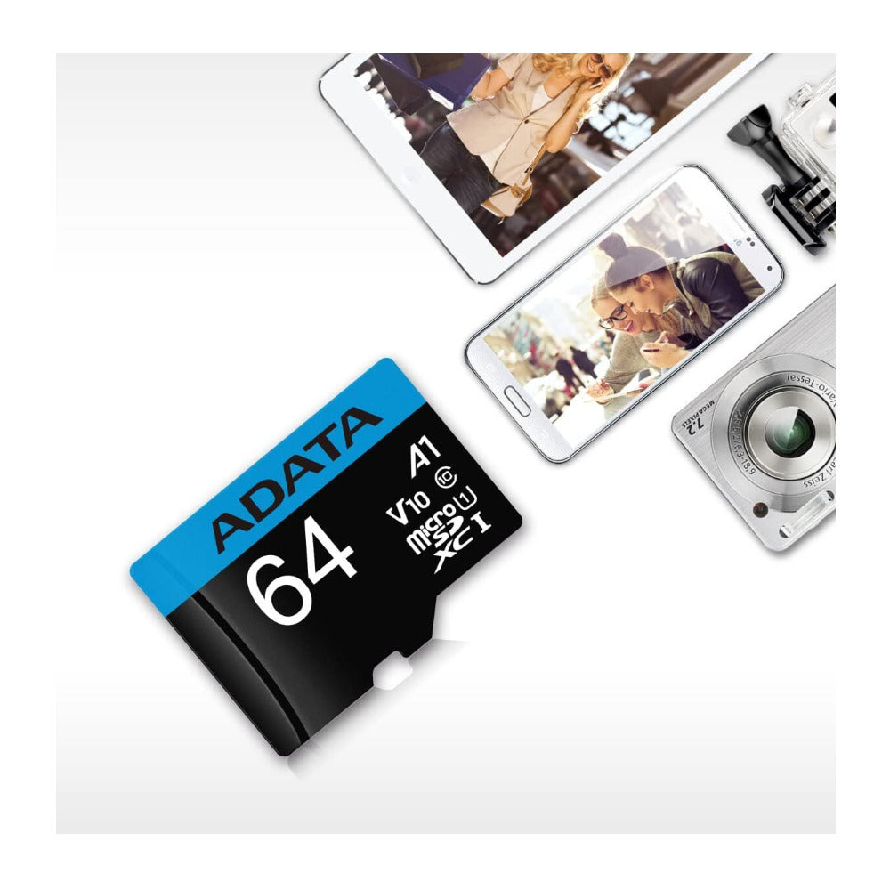 ADATA Technology 64GB Premier microSD/SDHC UHS-I Class 10 Memory Card with Adapter