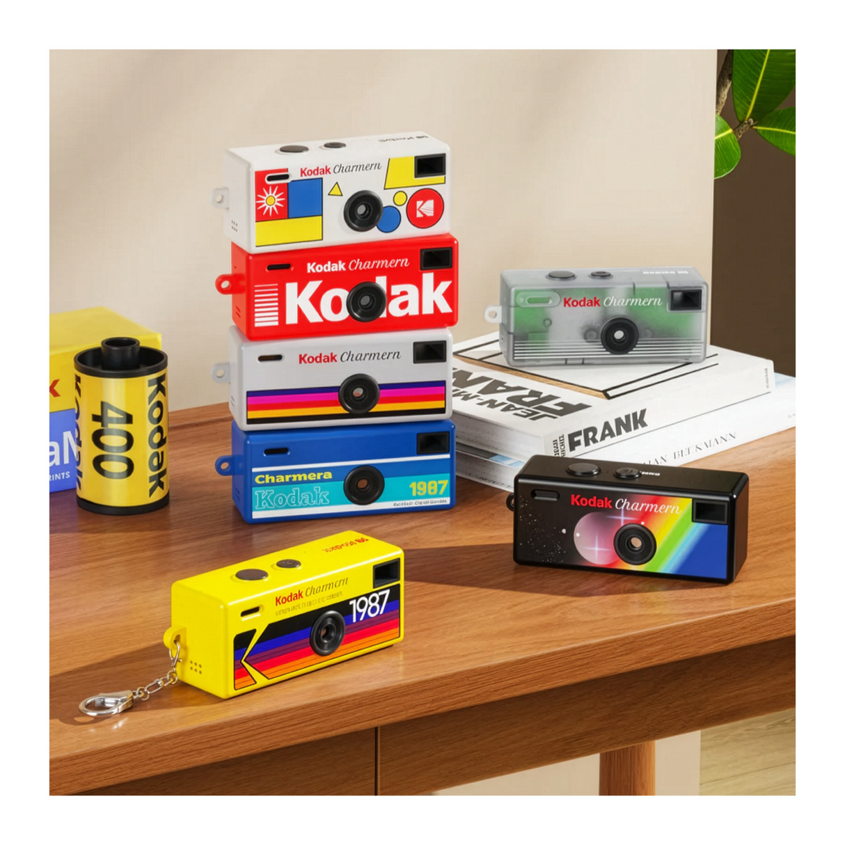 Kodak Charmera Keychain Digital Camera 6-Pack Bundle with 32GB microSD and Card Reader (8 Items)