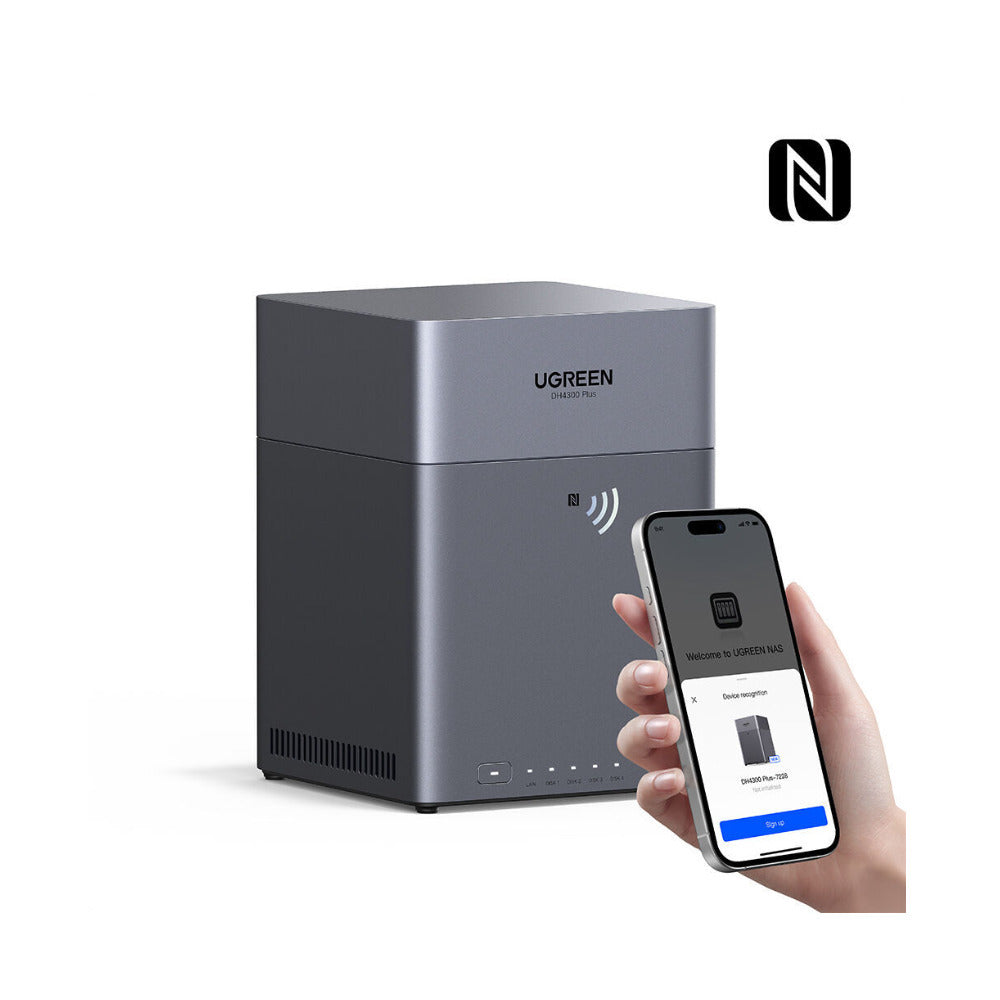 UGREEN DH4300 Plus 4-Bay NAS Enclosure with 2.5GbE, RAID Support and HDMI