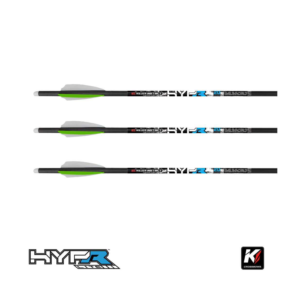 Killer Instinct Burner 415 Crossbow (Gray Camo) with Crank & Broadheads Bundle