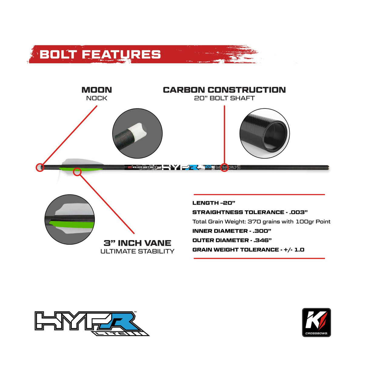Killer Instinct Burner 415 Crossbow (Gray Camo) with Crank & Broadheads Bundle