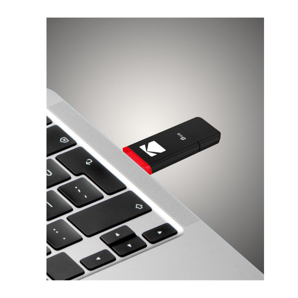 Kodak 8GB USB 2.0 Flash Drive Classic K102 (10-Pack) Bundle with Keyrings