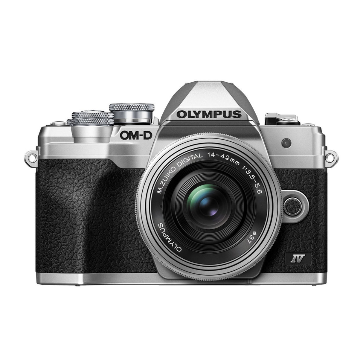 OM System OM-D E-M10 Mark IV Camera with 14-42mm EZ Lens (Silver) Bundle with 128GB Memory Card