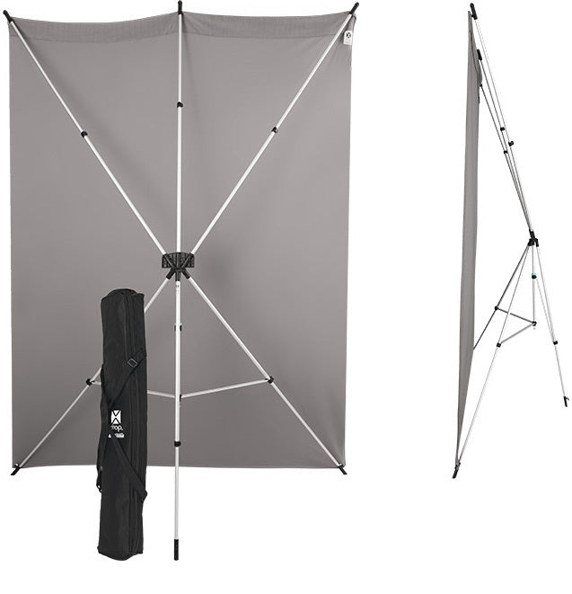 Westcott X-Drop Wrinkle-Resistant Backdrop Kit (Rich Black, 5' x 7') side view