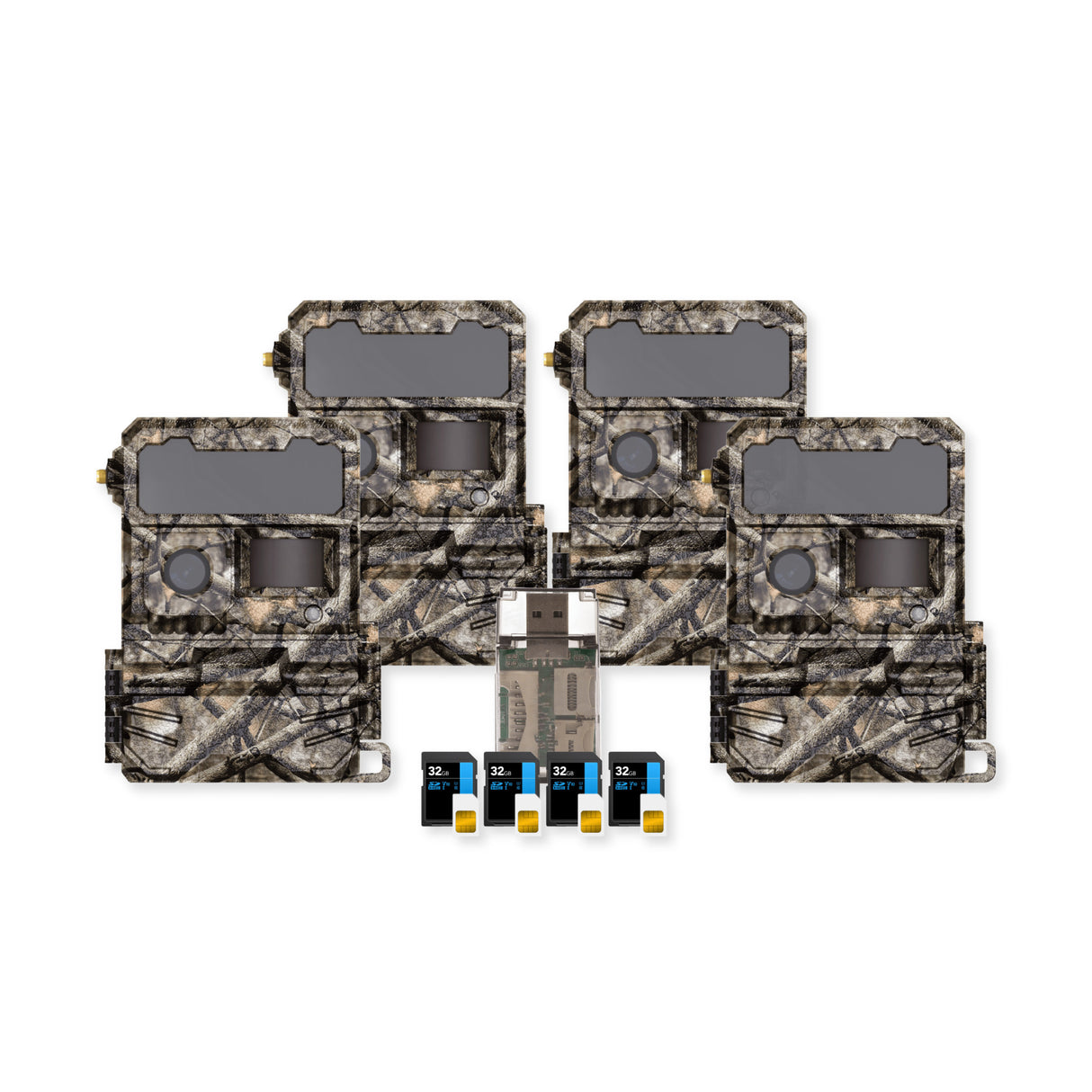 Yellowstone Y2 Cellular Trail Camera Bundle with High-Speed Card Reader, and Accessories (4-Pack) - 1