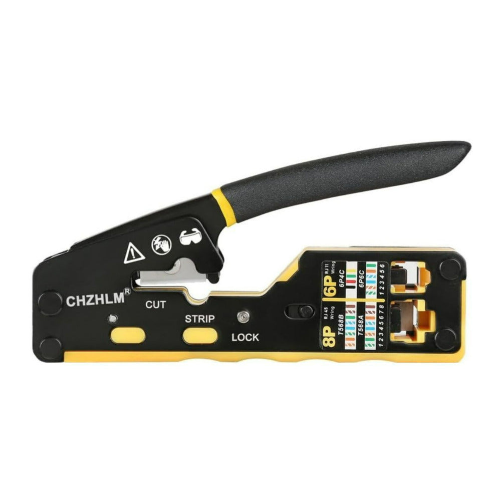 500-Ft Bulk Cat6 Ethernet Cable (Gray) with RJ45 Pass Through Crimper Kit Bundle