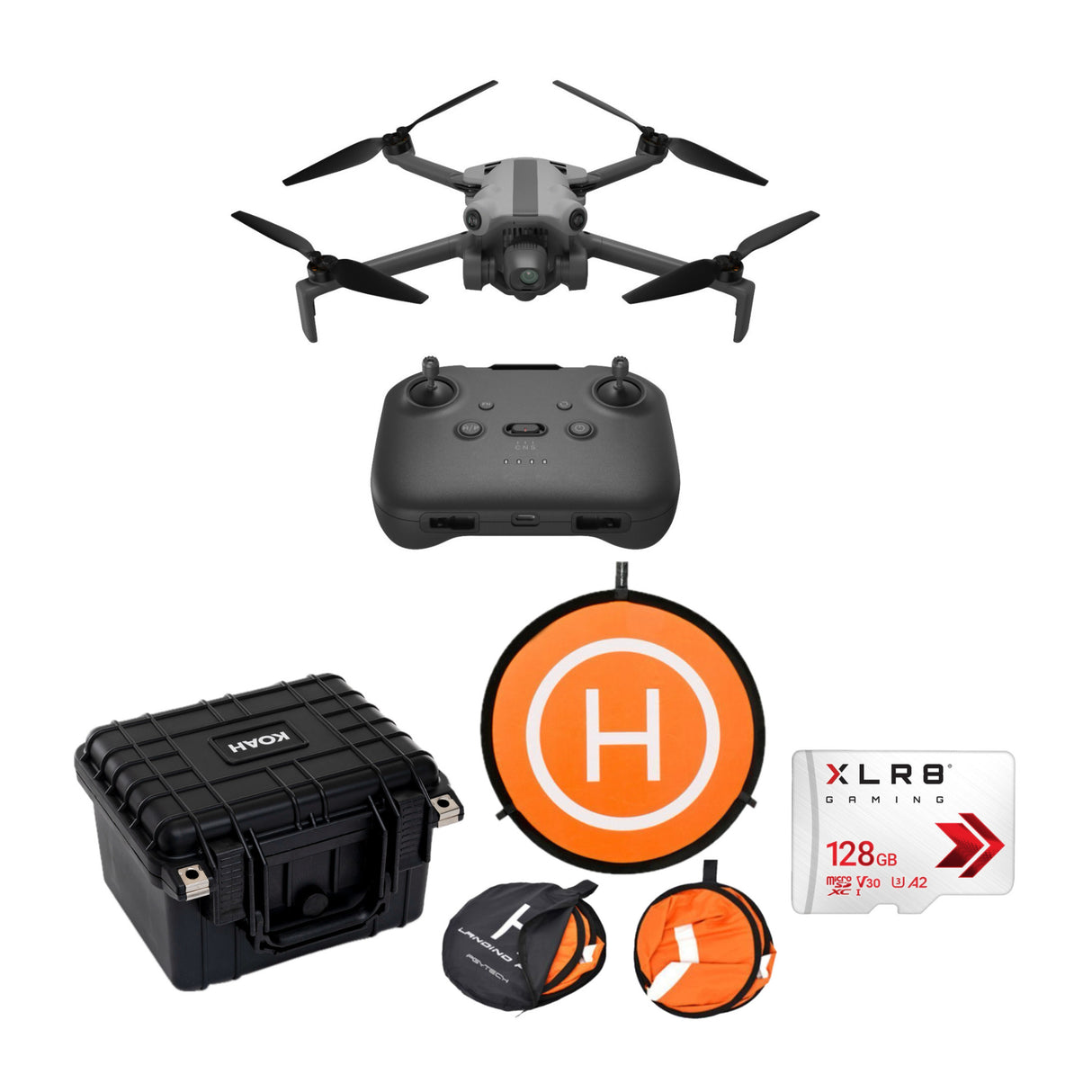 SKYROVER X1 48MP 4K Camera Drone (Gray) Bundle with Hard Case and Accessories - 1