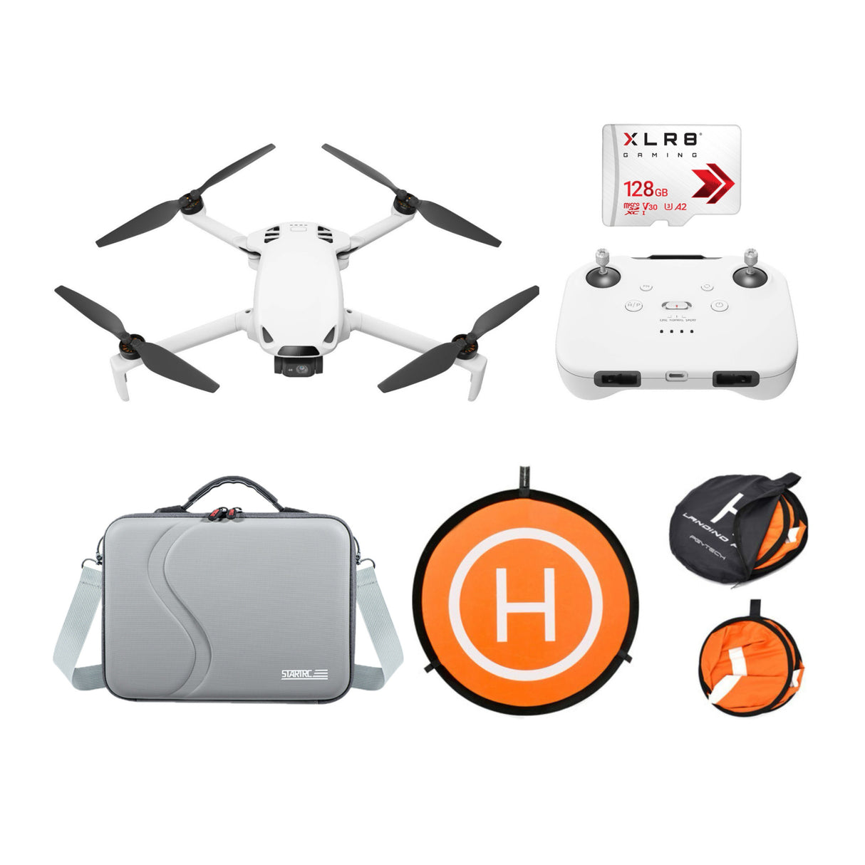 SKYROVER S1 Mini Camera Drone (White) Bundle with Carrying Case and Accessories - 1