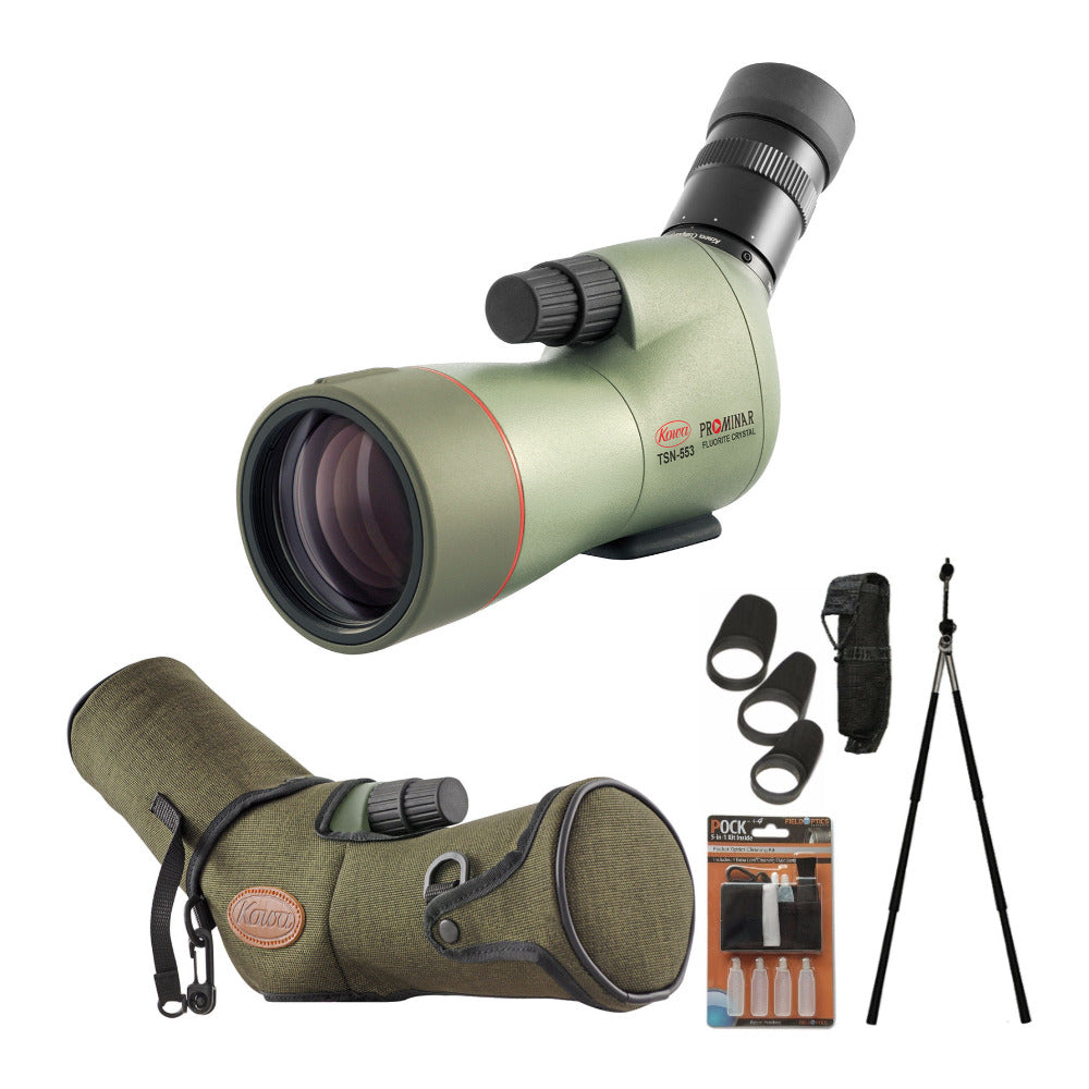 Kowa 15-45x55 Fluorite Prominar Angled Spotting Scope with Stay-On Case Bundle
