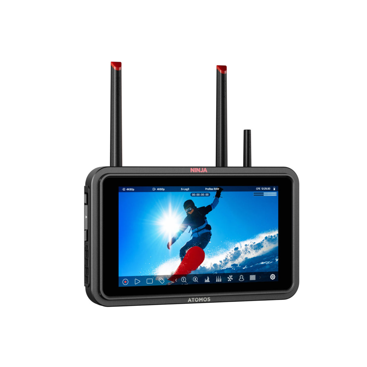 Atomos Ninja TX 5-inch 1500nit Monitor Recorder and Atomos Universal Power Kit