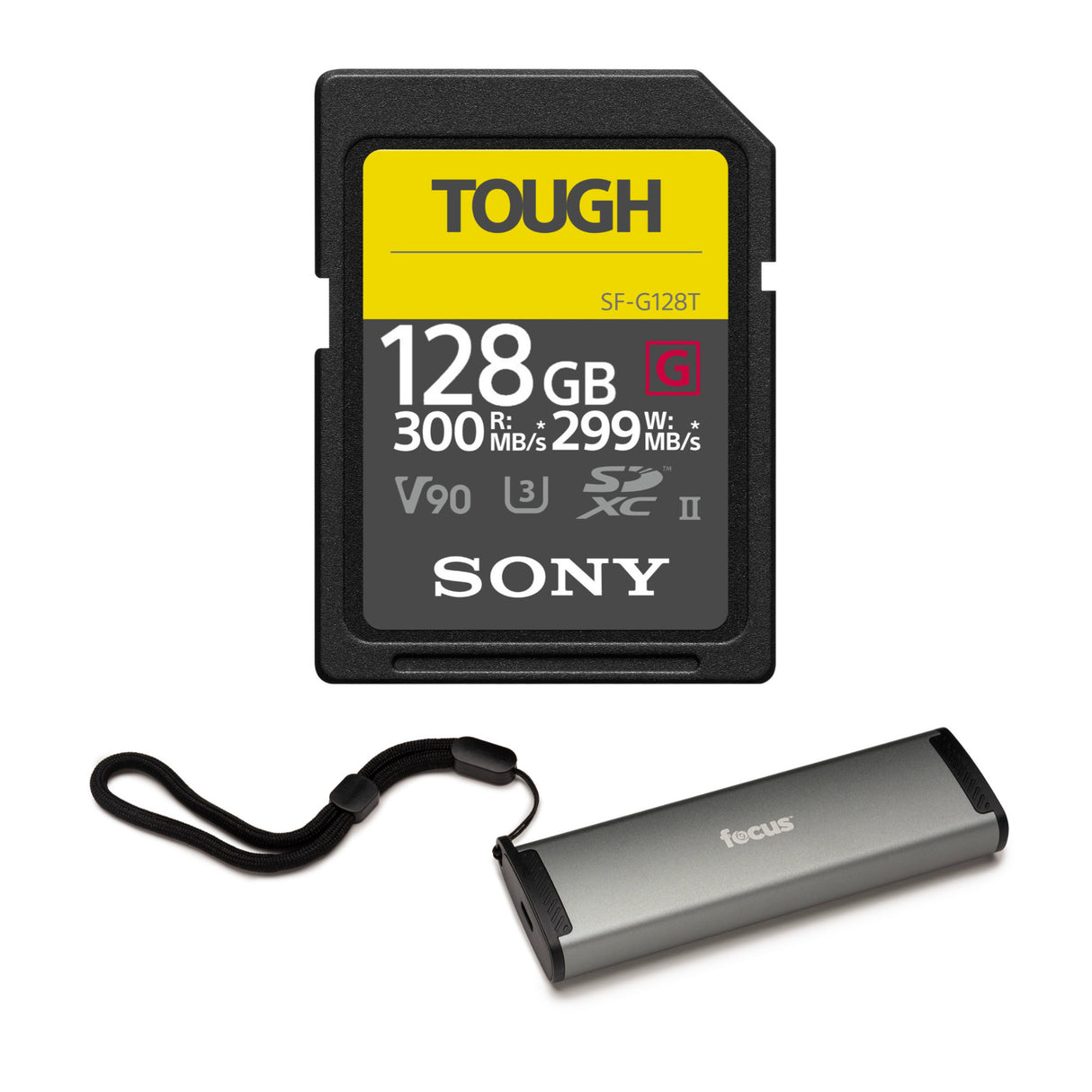 Sony 128GB UHS-II Tough G-Series SD Card with 2-in-1 USB 3.0 Memory Card Reader