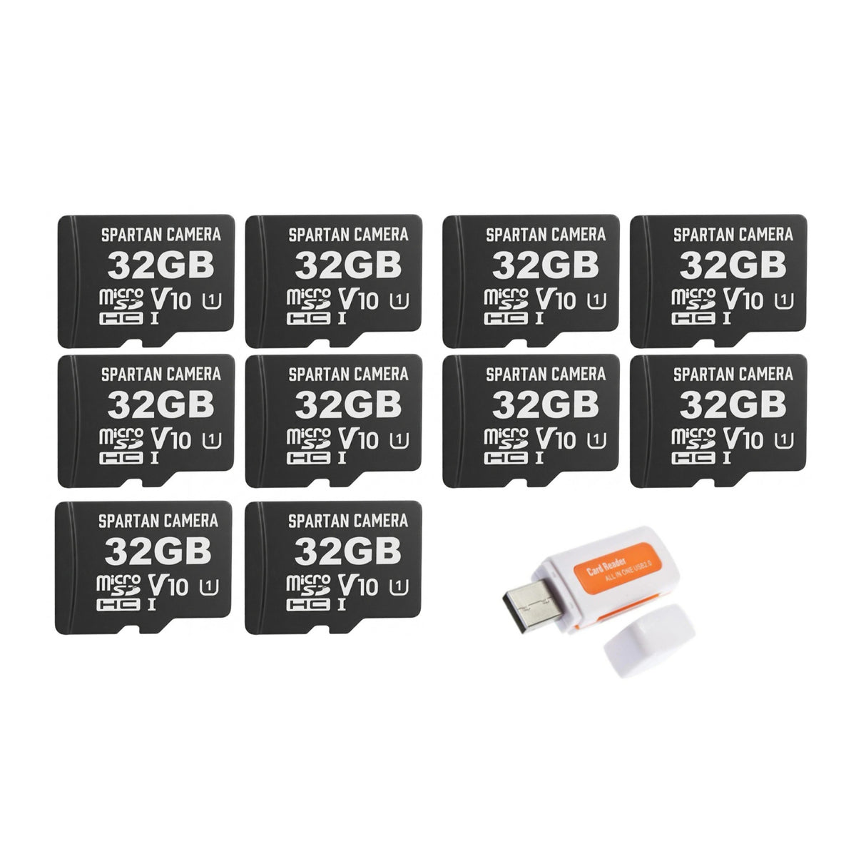 Spartan 32GB Memory Card with Adapter and Card Reader Bundle