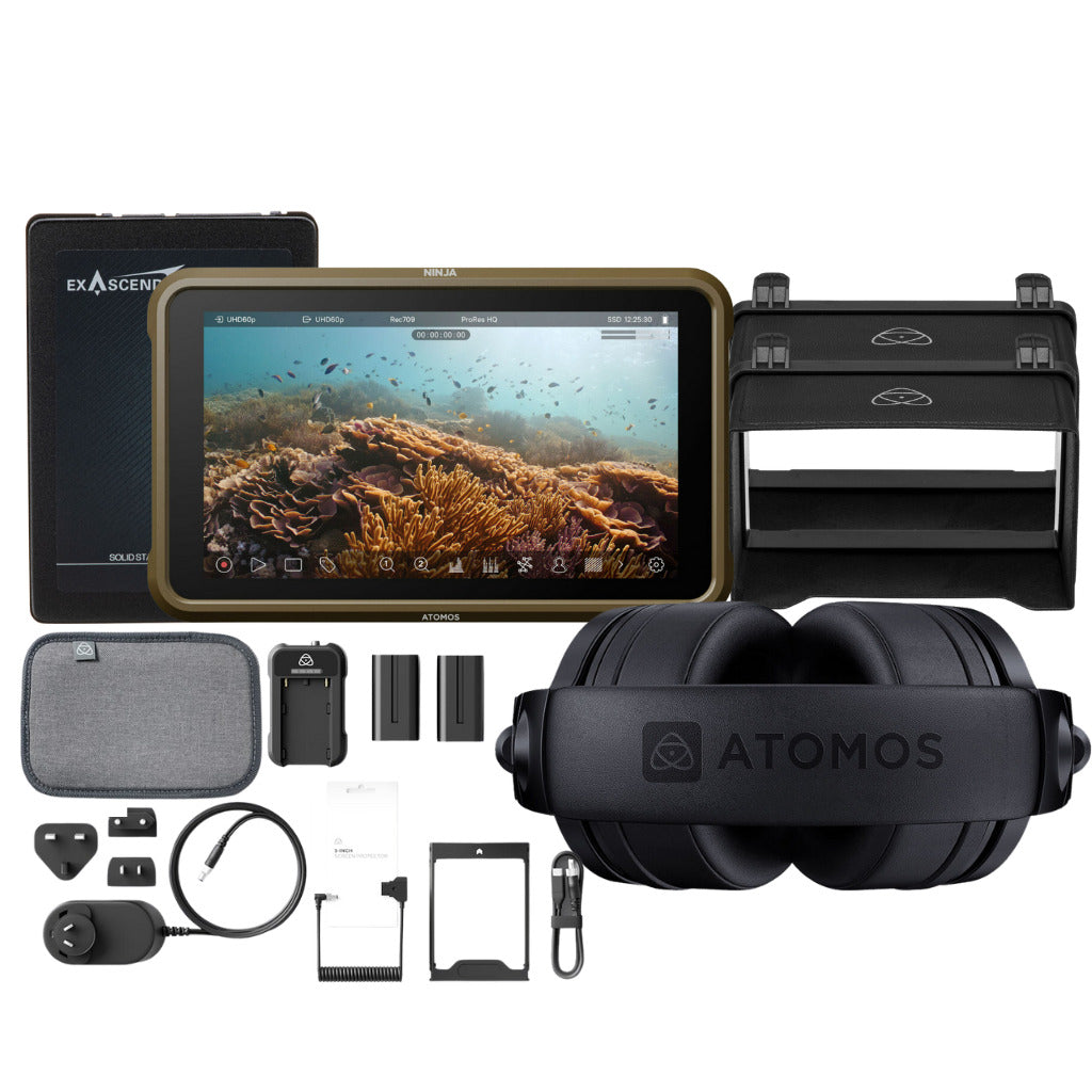 Atomos Ninja 5.2-Inch Touchscreen 1000nit HDR Monitor-Recorder Bundle