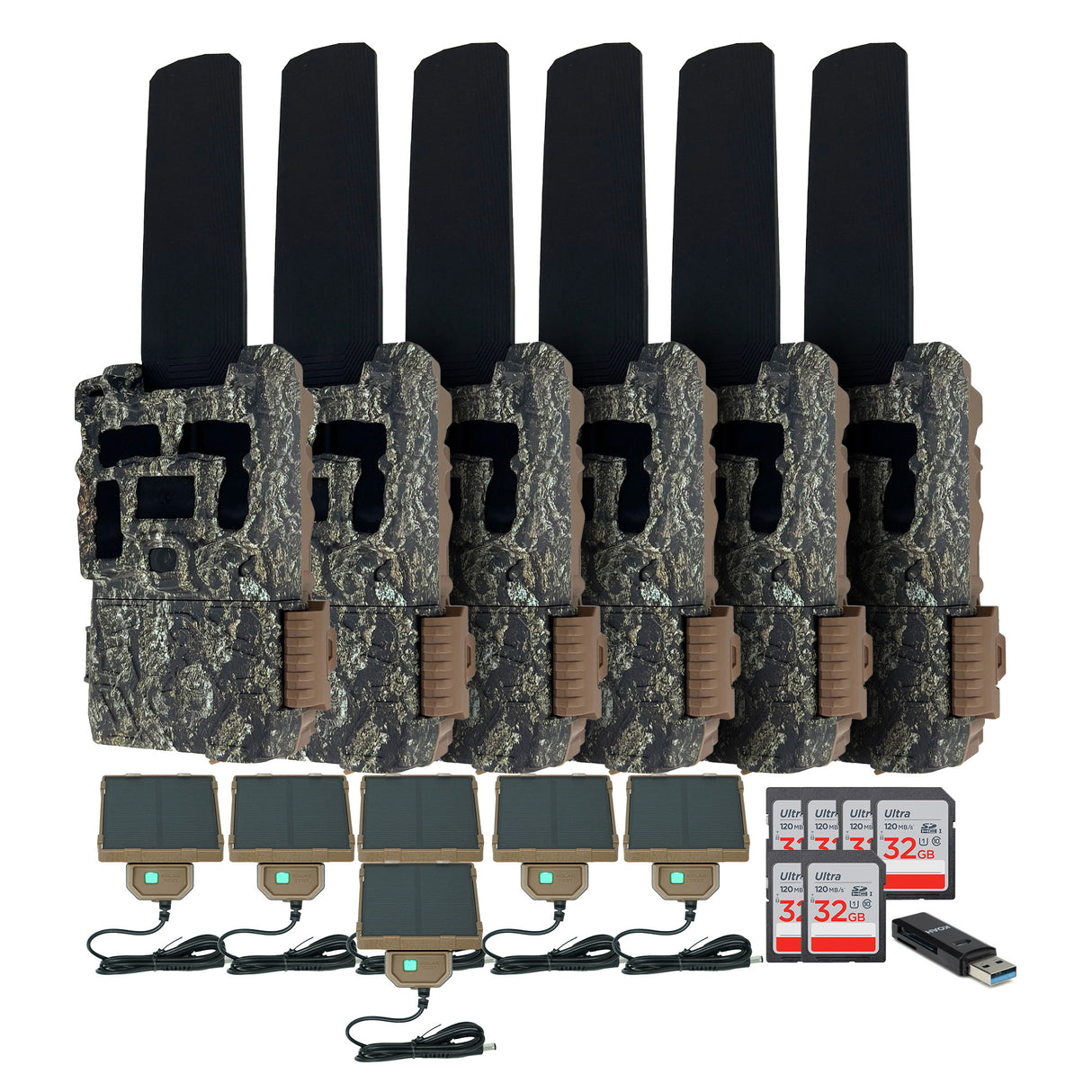 Browning Trail Camera Defender Wireless Pro Scout Max HD-DV (6-Pack) Bundle with Solar Power Pack