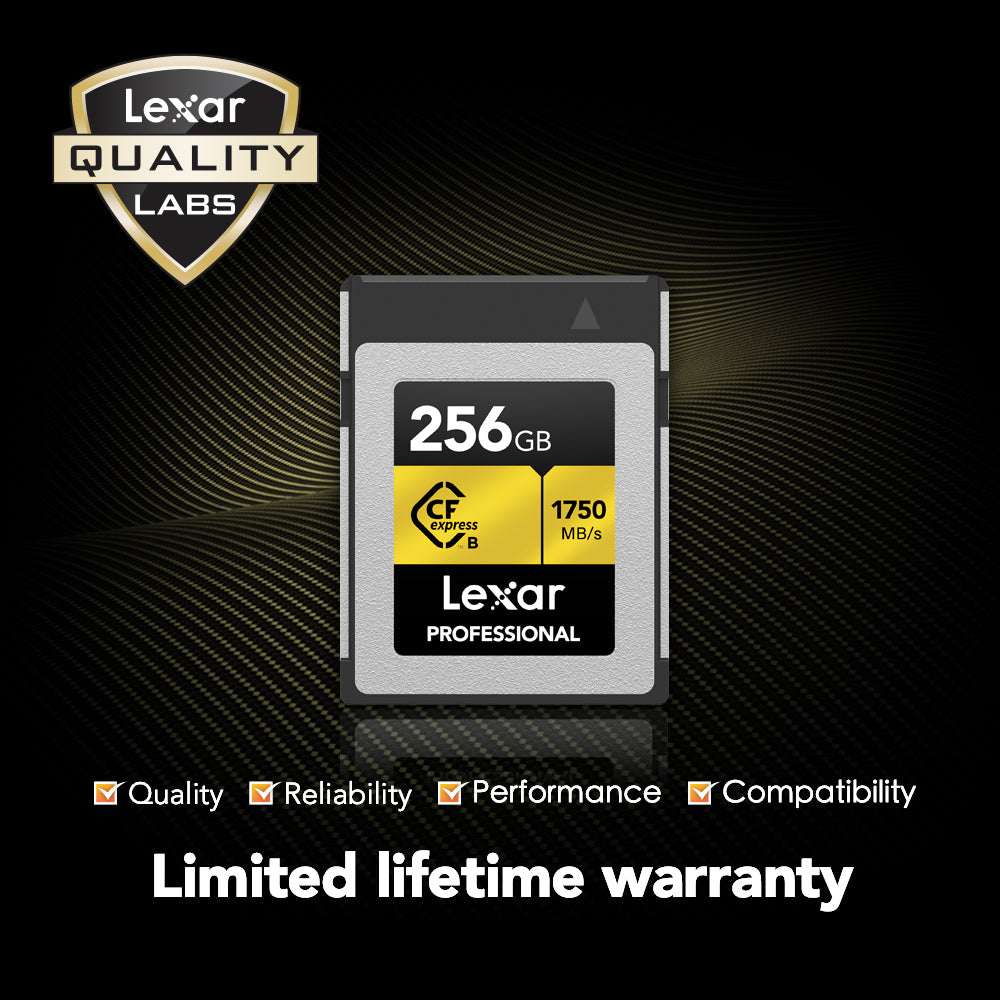 Lexar 256GB Professional CFexpress Type B Card GOLD Series