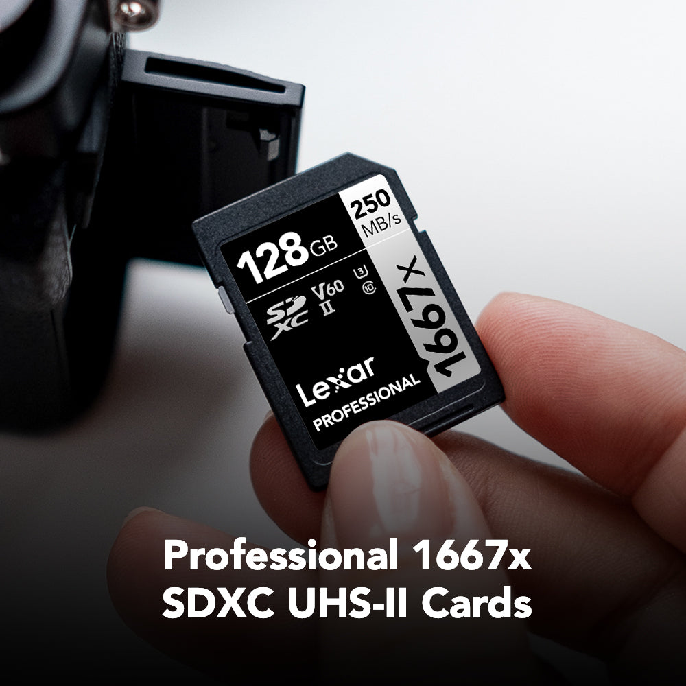 Lexar 128GB Professional 1667x UHS-II SDXC Memory Card