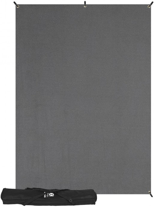 Westcott X-Drop Wrinkle-Resistant Backdrop Kit (Neutral Gray, 5' x 7') includes backdrop and carrying case