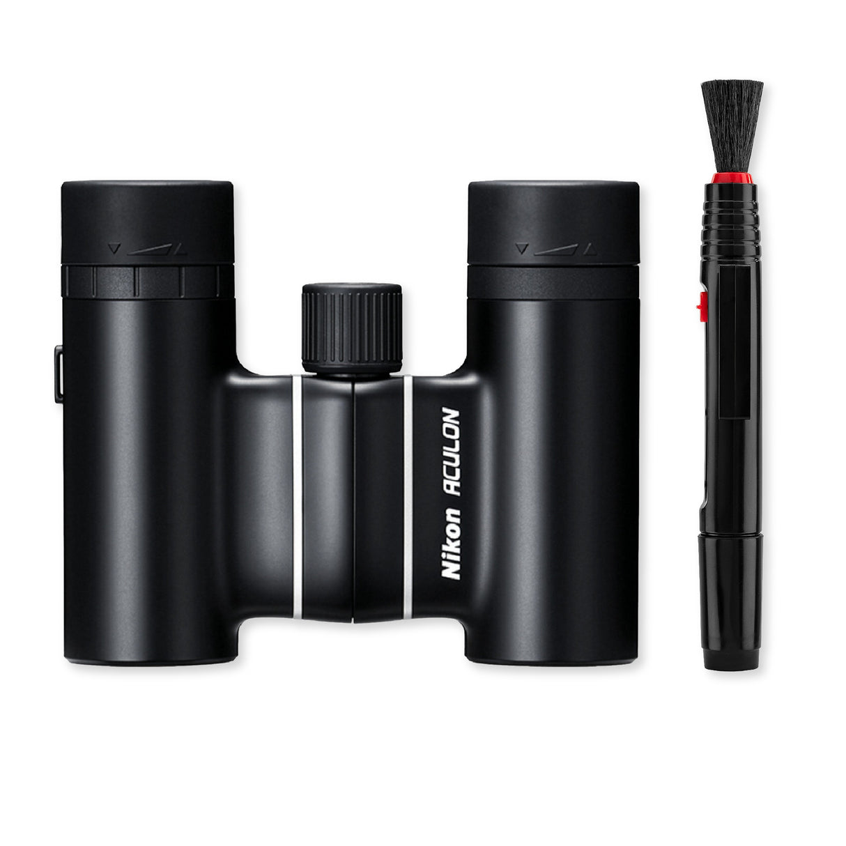 Nikon Aculon T02 10x21 Black Multi-coated Compact Binoculars Bundle with Lens Cleaning Pen - 1