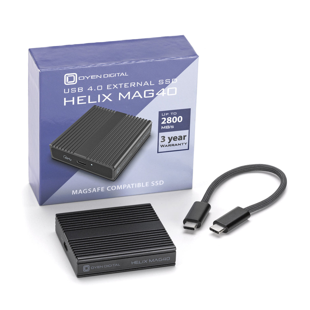 Oyen Digital 2TB Helix Mag40 USB4 External Portable SSD - MagSafe-Compatible - 4