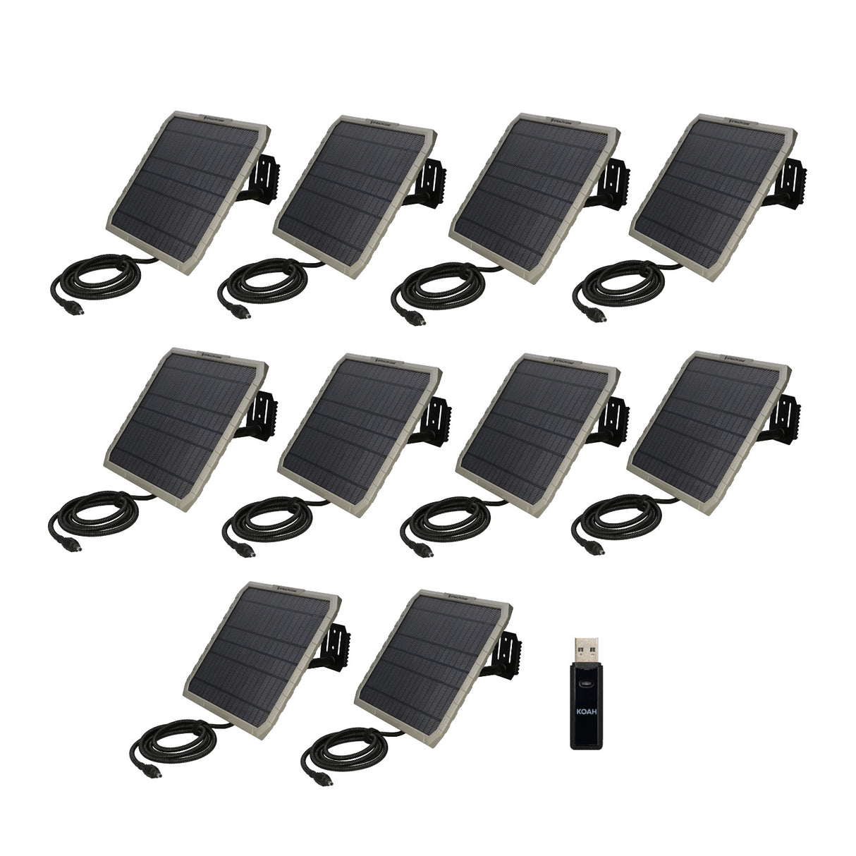 Stealth Cam FieldMAX EX 10-Inch Solar Panel (10-Pack) Bundle with Card Reader - 1