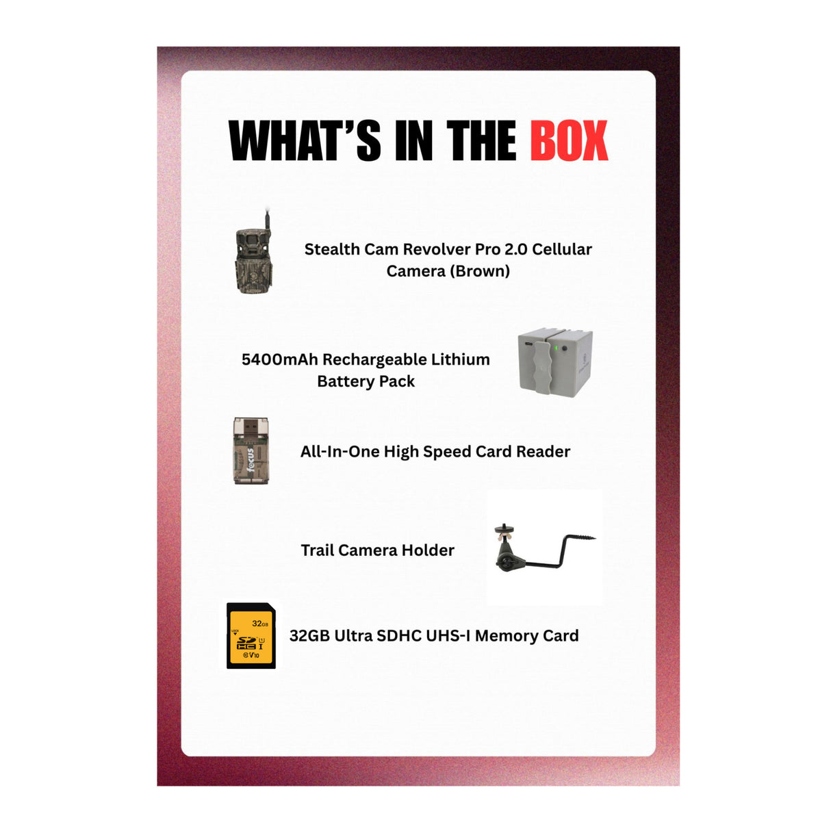 Stealth Cam Revolver Pro 2.0 360 Degree 40MP Brown Cellular Camera Bundle