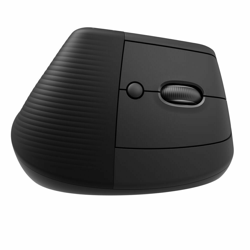 Logitech - Lift Vertical Wireless Ergonomic Mouse with 4 Customizable Buttons - Graphite)