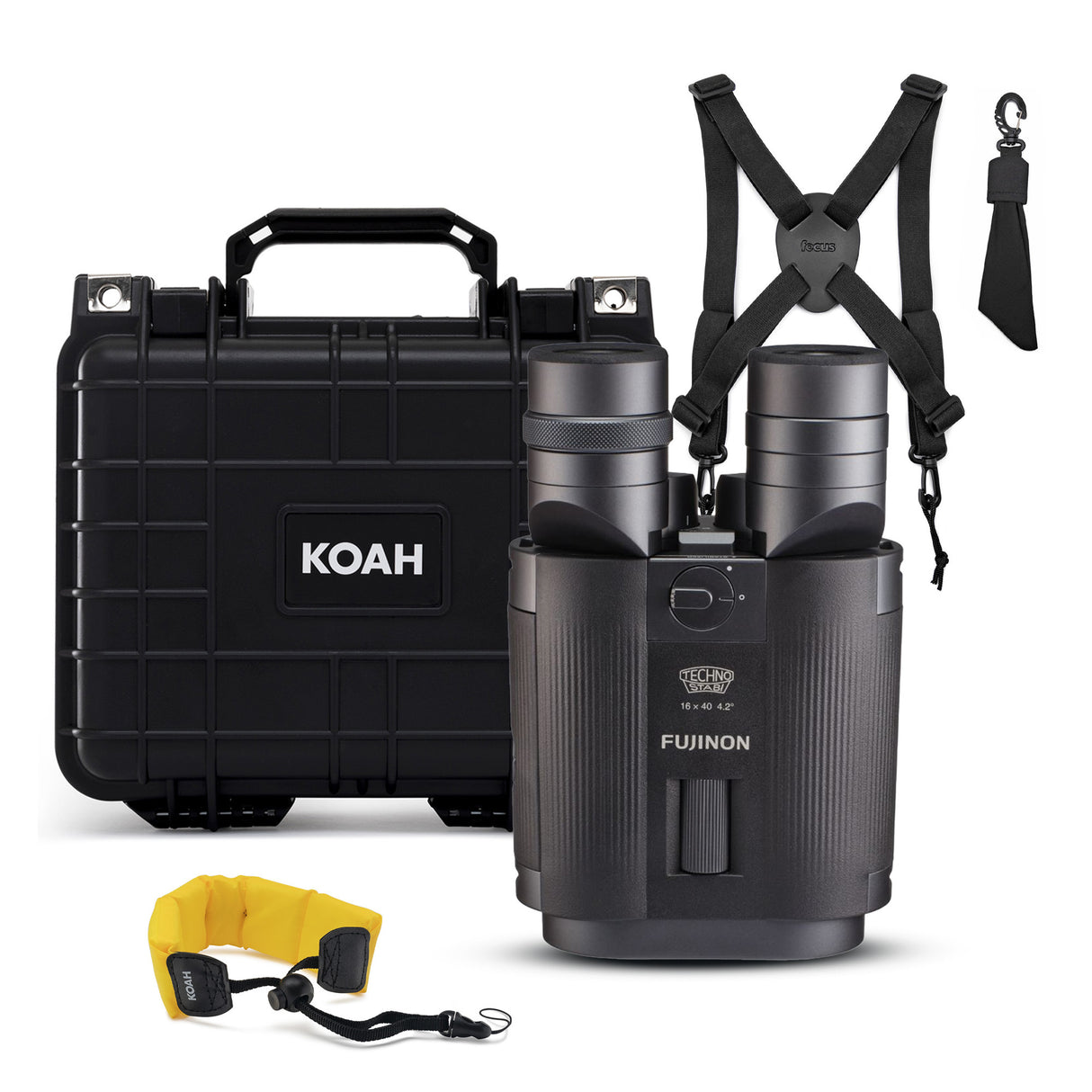 Fujifilm Techno-Stabi TS-L1640 Electronic Stabilized Binocular Bundle with Hard Case and Accessories