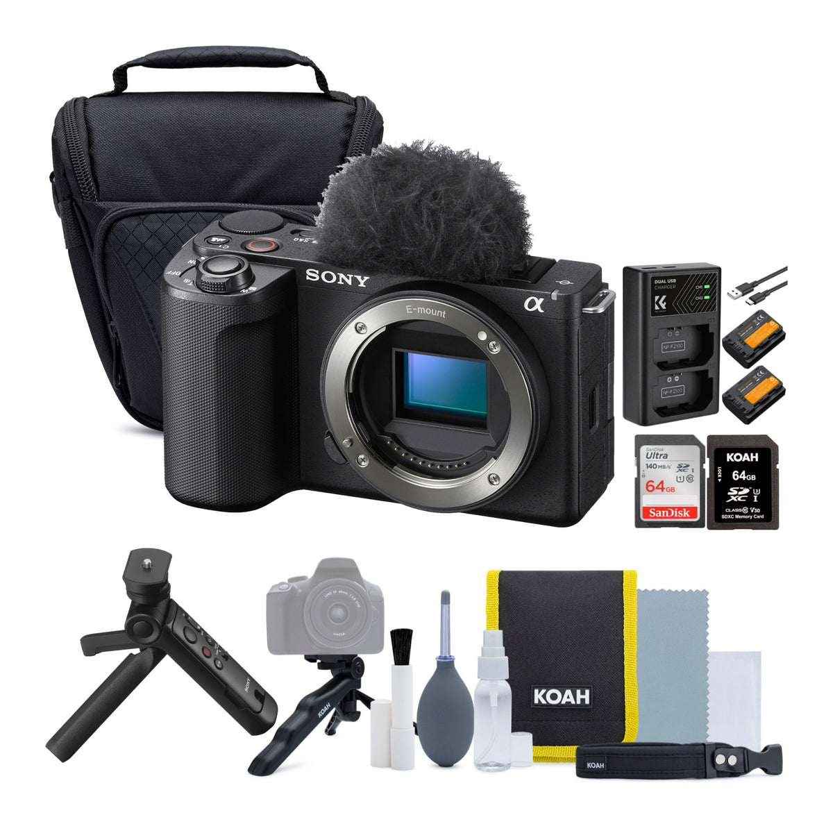 Sony Alpha ZV-E10 II APS-C Vlog Camera Body Content Creator's Bundle