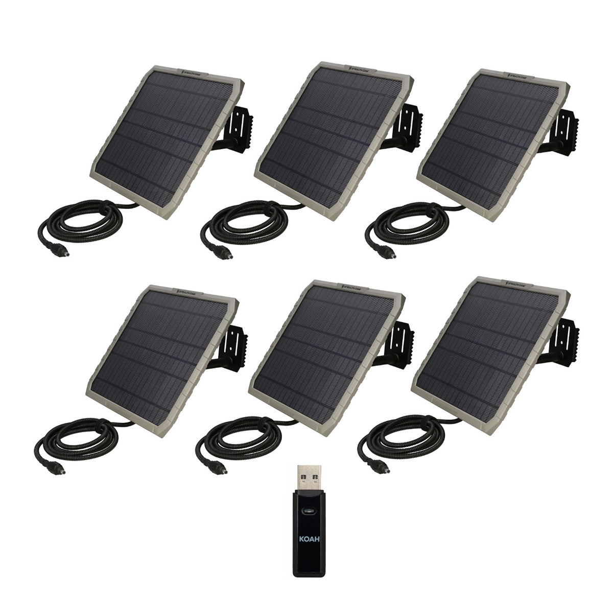 Stealth Cam FieldMAX EX 10-Inch Solar Panel (6-Pack) Bundle with Card Reader - 1
