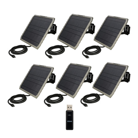 Stealth Cam FieldMAX EX 10-Inch Solar Panel (6-Pack) Bundle with Card Reader - 1