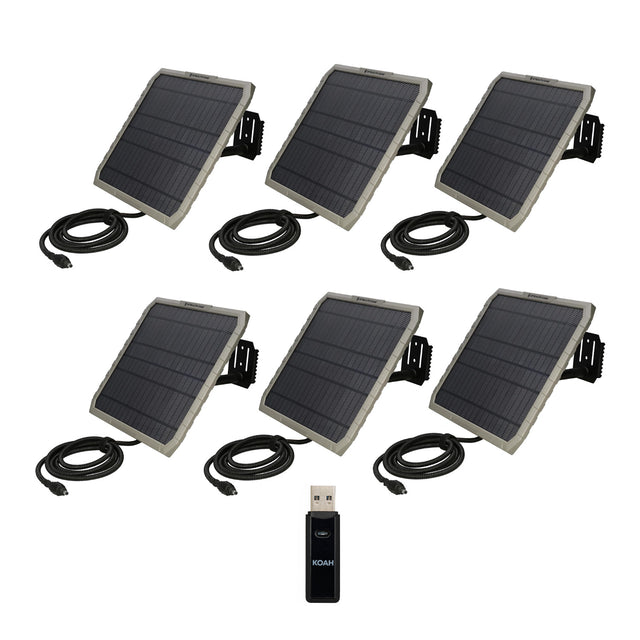 Stealth Cam FieldMAX EX 10-Inch Solar Panel (6-Pack) Bundle with Card Reader - 1