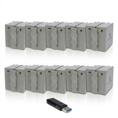 Stealth Cam 360 Cam Max Cartridge 5400mAh Lithium Battery (10-Pack) with Card Reader Bundle