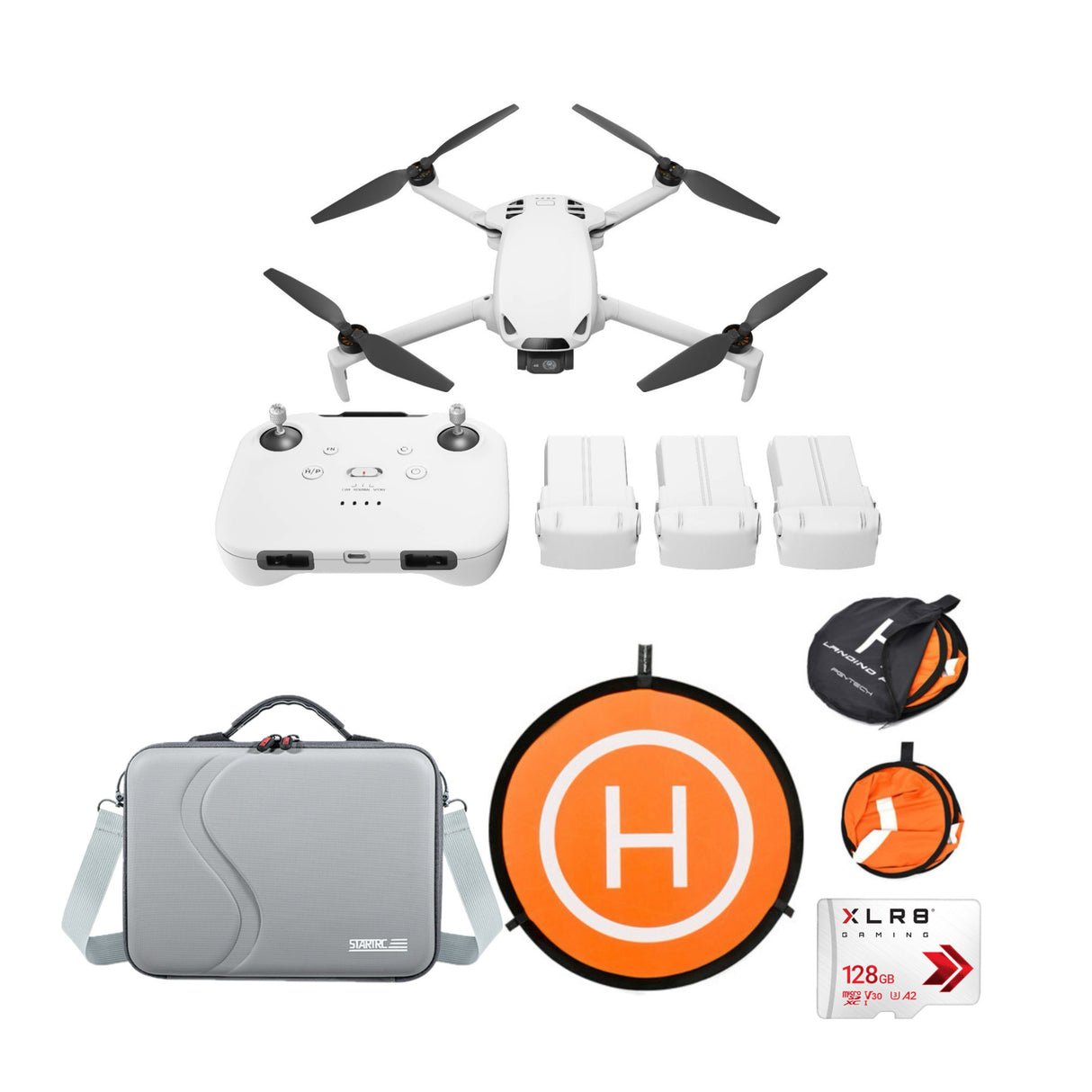 SKYROVER S1 Mini Camera Drone Combo (White) Bundle with Carrying Case and Accs - 1
