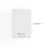 ReelCharge 70W Wall Charger with Retractable USB-C (White)